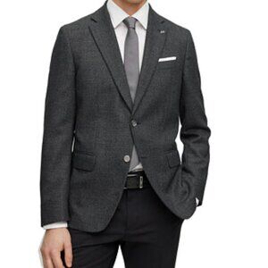 Hugo Boss Mens Micro-Patterned Slim-Fit Jacket